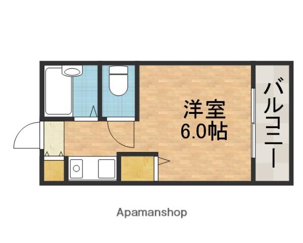 第二華岡マンション(ワンルーム/3階)の間取り写真