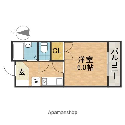 メゾンコラージュ(1K/1階)の間取り写真