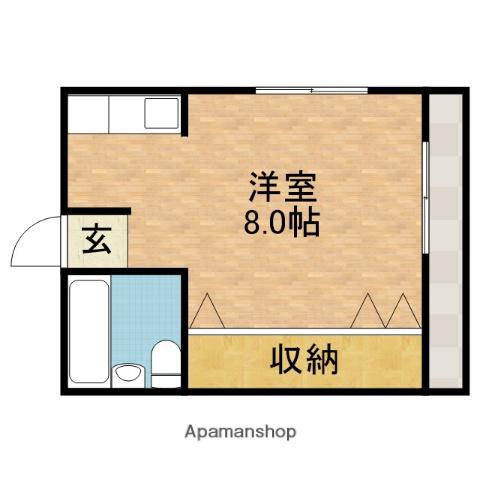 穂積ハイツ(ワンルーム/2階)の間取り写真