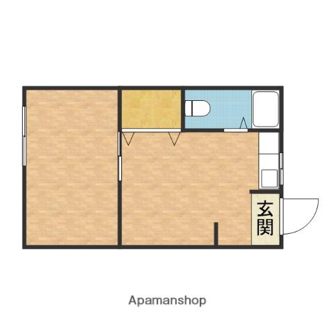関山ビル(1DK/2階)の間取り写真