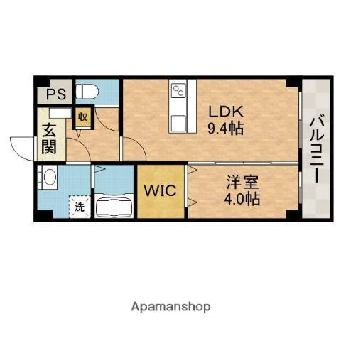 フローリッシュ茨木(1LDK/1階)の間取り写真