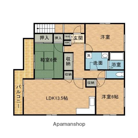 駅前１丁目住宅(3LDK)の間取り写真