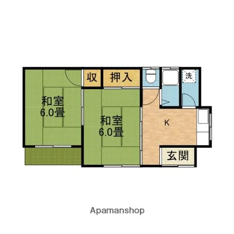 阪急電鉄京都線 総持寺駅 徒歩8分 1階建 築59年(2K)の間取り写真