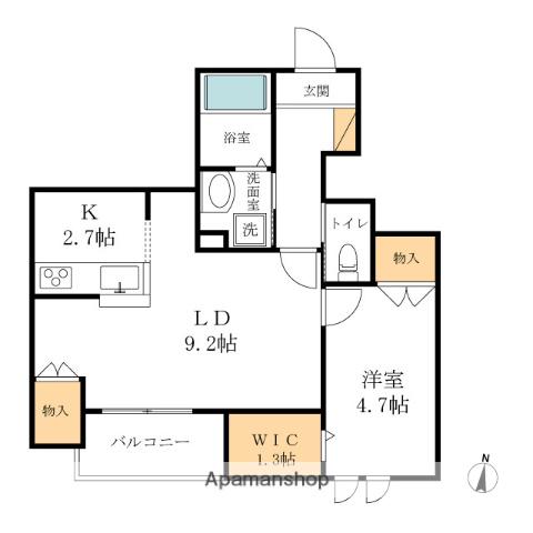 コスタ・ペルラ(1LDK/2階)の間取り写真