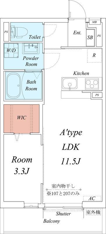 リブリ・昭和園(1LDK/3階)の間取り写真