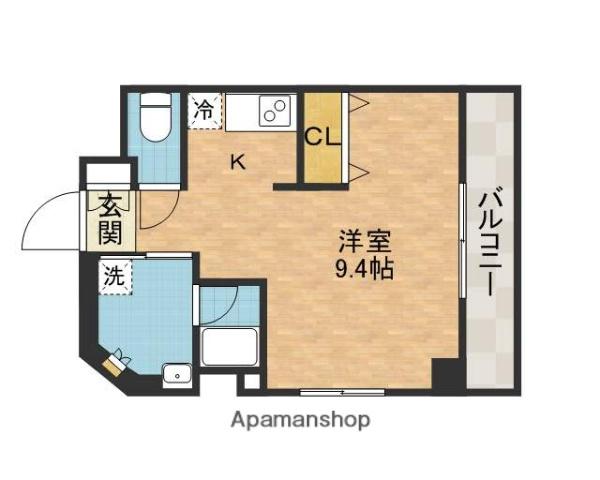DAIWA RESIDENCE IBARAKI(ワンルーム/3階)の間取り写真