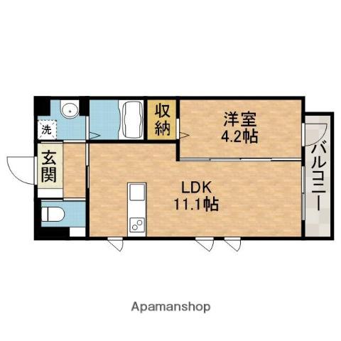 エバー グレイス(1LDK/3階)の間取り写真