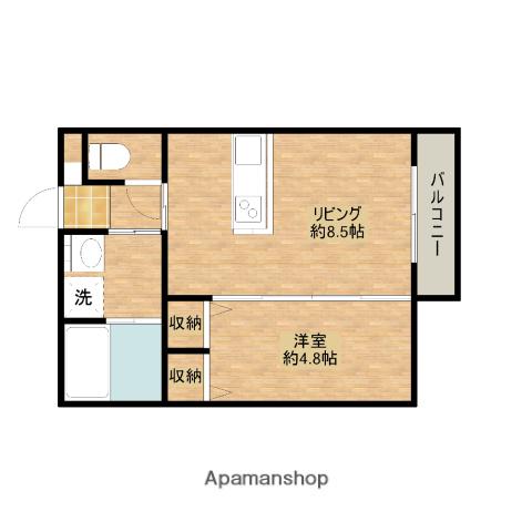 GREENHILL SPRING(1LDK/3階)の間取り写真