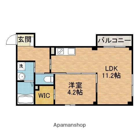 URBAN COURT 茨木春日(1LDK/4階)の間取り写真