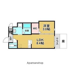 リアコート千里丘Ⅰノース(1LDK/1階)の間取り写真