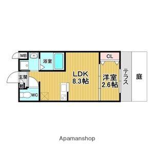 リアコート千里丘Ⅰノース(1LDK/1階)の間取り写真