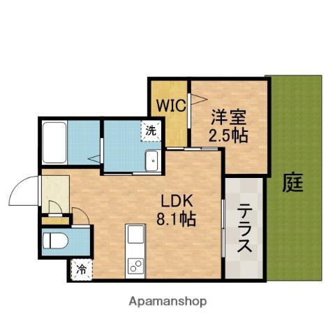 リアコート千里丘Ⅰサウス(1LDK/1階)の間取り写真