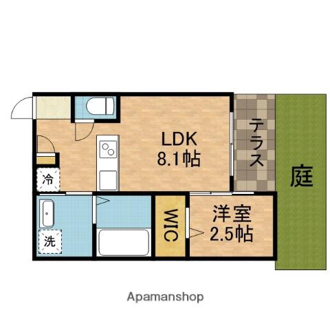 リアコート千里丘Ⅰサウス(1LDK/1階)の間取り写真