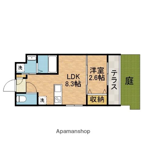 リアコート千里丘Ⅰサウス(1LDK/1階)の間取り写真
