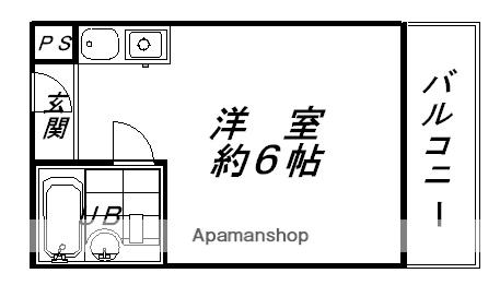 OMレジデンス茨木追手門前(ワンルーム/2階)の間取り写真