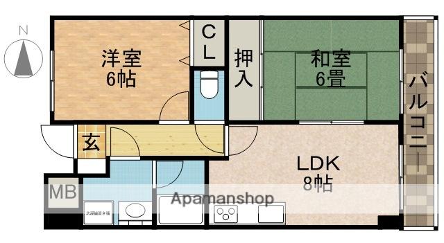 フォーロハーモネート(2LDK/5階)の間取り写真