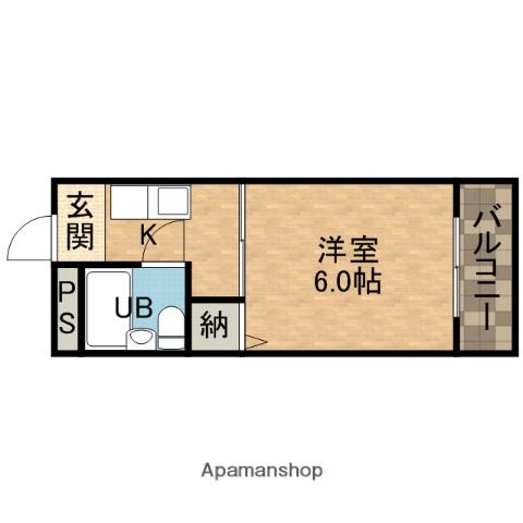 サンハイツ茨木(1K/2階)の間取り写真