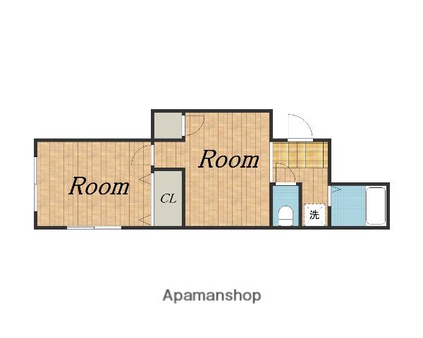 コテージ曽根(2K/2階)の間取り写真