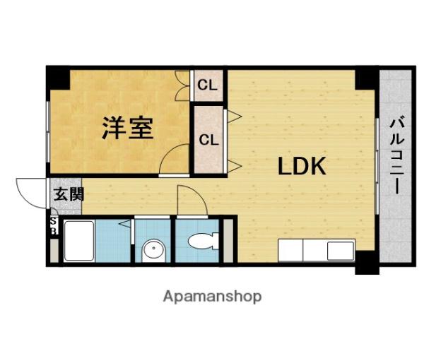 ハイツ泉ヶ丘(1LDK/2階)の間取り写真