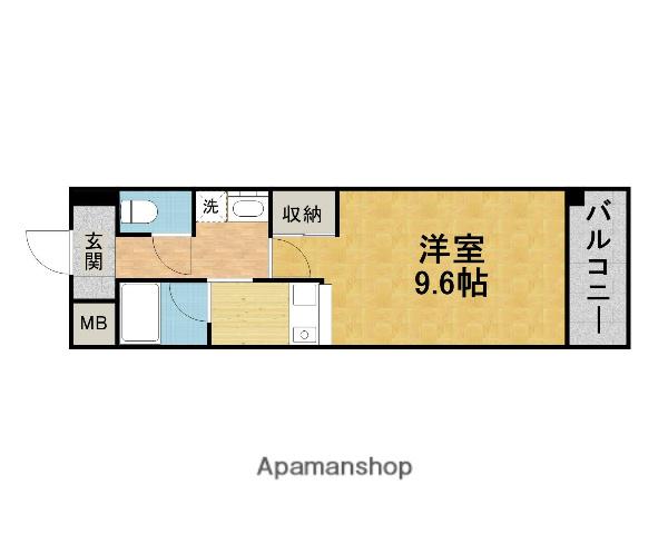 アーデン千里中央(ワンルーム/6階)の間取り写真