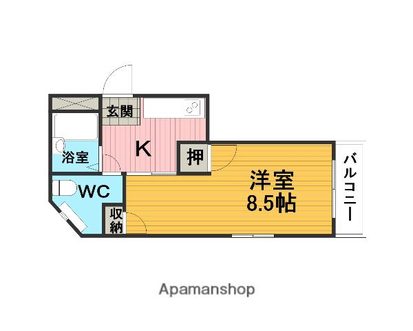 メゾンドール豊寿荘(1K/5階)の間取り写真