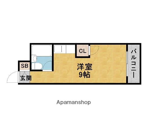 JGS緑丘マンション(ワンルーム/5階)の間取り写真