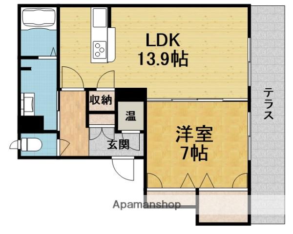 シャーメゾン幸(1LDK/1階)の間取り写真