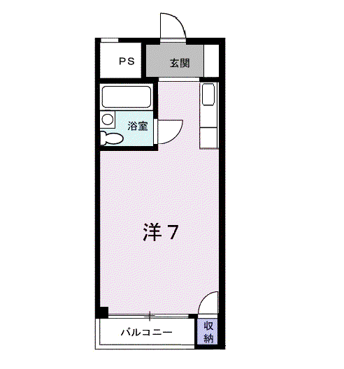 ハイツホリデー(ワンルーム/1階)の間取り写真