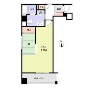 ロハス江坂(1LDK/7階)の間取り写真