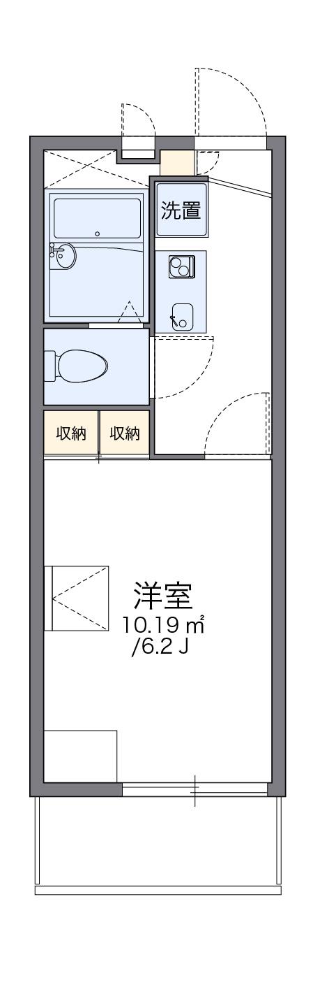 レオパレスパーシモンⅡ(1K/1階)の間取り写真
