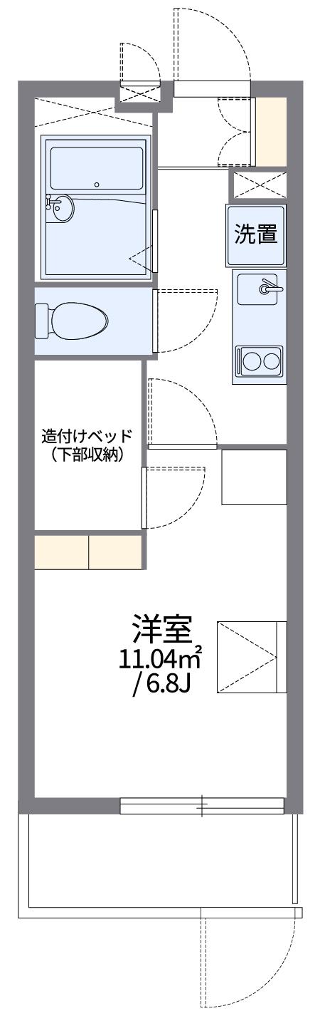 レオパレス若竹2(1K/1階)の間取り写真