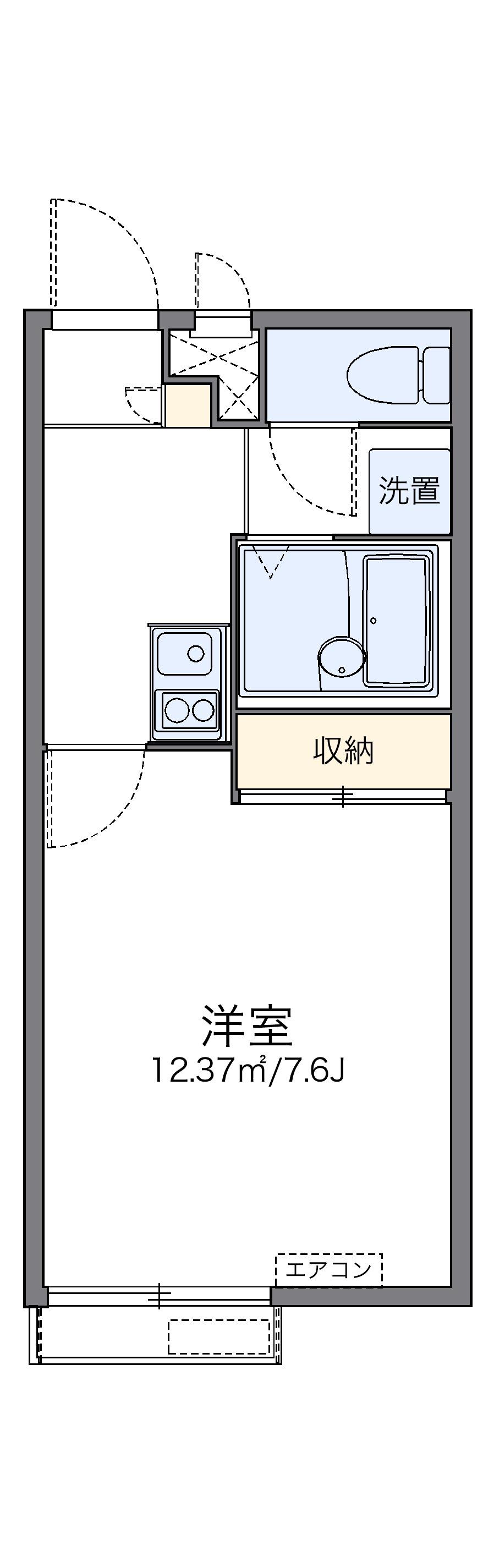 レオパレスリンネル(1K/2階)の間取り写真