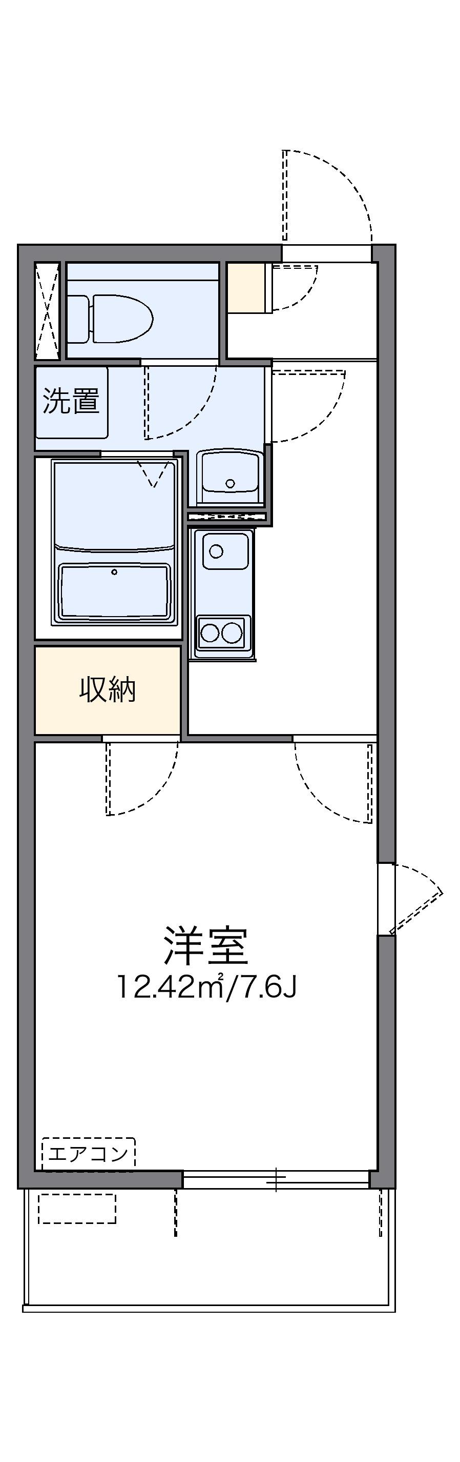 レオネクスト南本町(1K/1階)の間取り写真