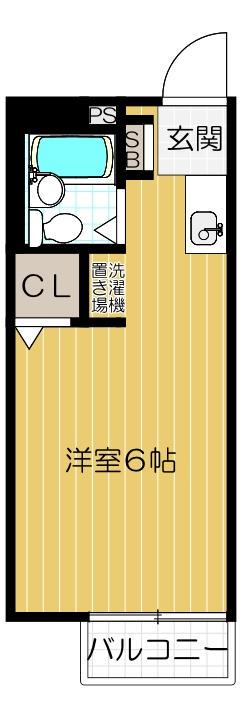 ル・レーブ(1K/2階)の間取り写真