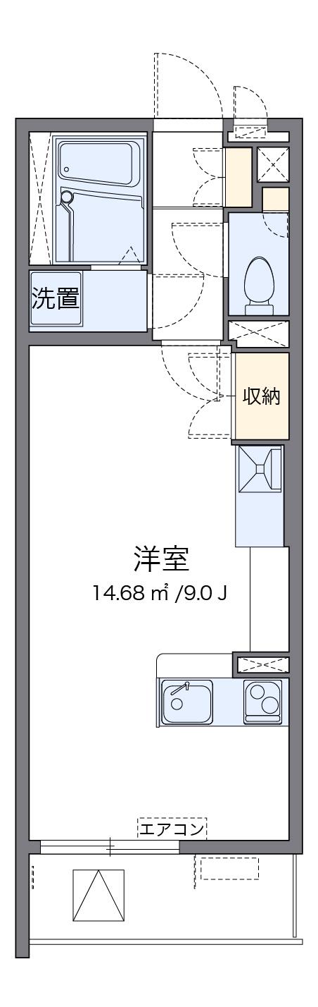 ミランダ浪華Ⅴ(ワンルーム/3階)の間取り写真