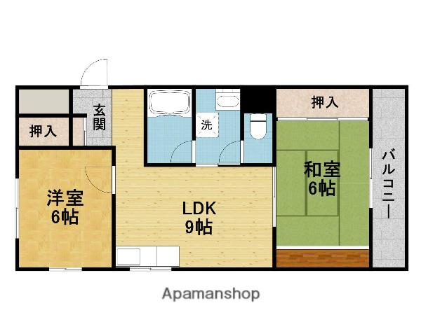 サン春日第1マンション(2LDK/3階)の間取り写真