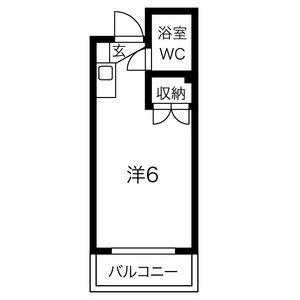 カルム千里山II(ワンルーム/3階)の間取り写真