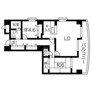 東明マンション江坂II(2LDK/2階)の間取り写真