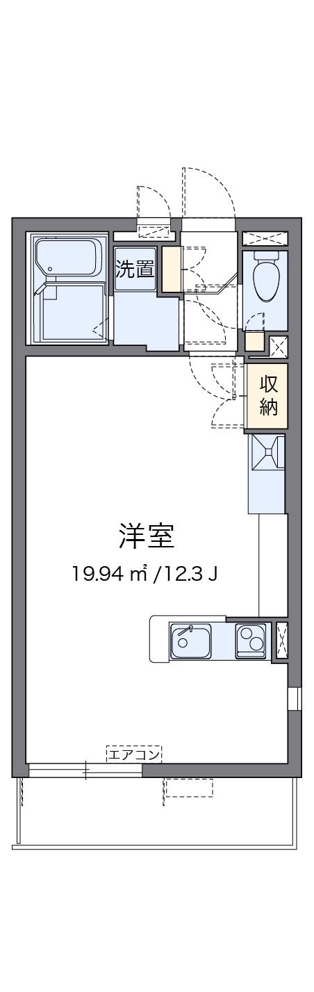 ミランダコスタ Ⅴ(ワンルーム/2階)の間取り写真