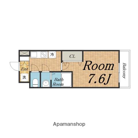 リッツ加島(1K/12階)の間取り写真