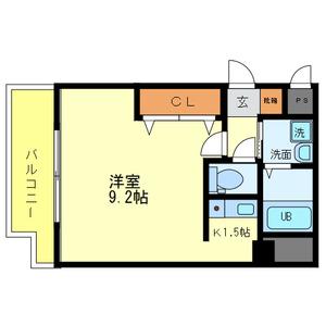 カルム千里(1K/4階)の間取り写真