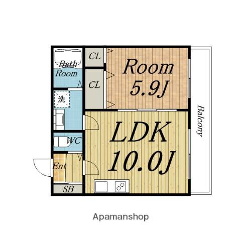 LA VIE BELLE原田元町(1LDK/3階)の間取り写真