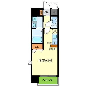 ONLYONE川西中央1(ワンルーム/7階)の間取り写真