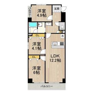 パークモダン伊丹(3LDK/5階)の間取り写真