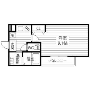フジパレス吹田東Ⅰ番館(1K/1階)の間取り写真