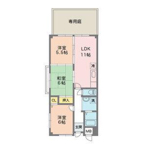 パティオベル(3LDK/1階)の間取り写真