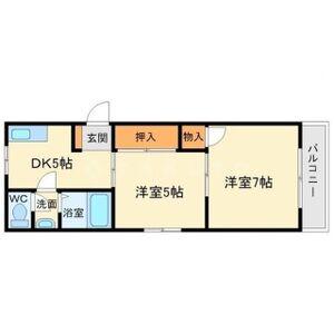 メゾン江坂(1DK/3階)の間取り写真