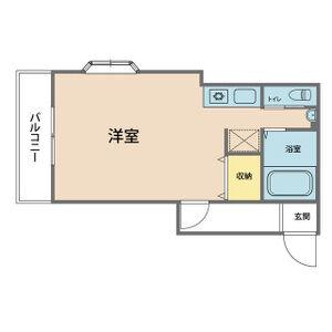ラロッカ(ワンルーム/2階)の間取り写真