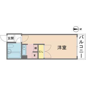 ラロッカ(1K/2階)の間取り写真