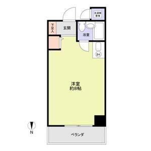 カーサ鹿谷(ワンルーム/3階)の間取り写真